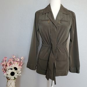 Size 0 Chico's Light Cinched Waist Utility Jacket